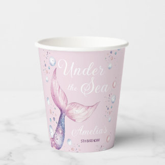 Under The Sea Mermaid Girl Birthday Party Papieren Bekers