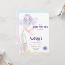 Under The Sea Mermaid Invitation