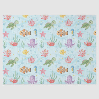 Under the Sea Party Colourful Ocean Creatures Tissuepapier
