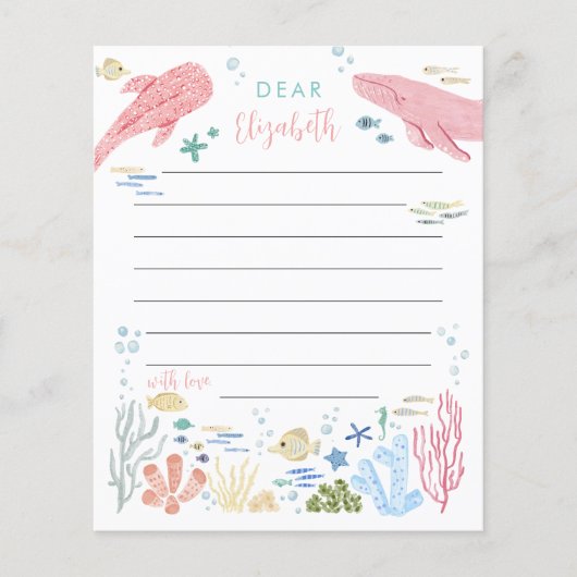 Under The Sea Pink Ocean Animals Time Capsule (Voorkant)