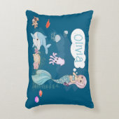 Under the Sea Sweet Mermaid Personalized Accent Kussen (Voorkant(Verticaal))