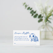 Under the sea turtle baby shower diaper raffle informatiekaartje (Staand voorkant)