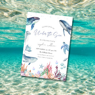 Under the Sea Watercolor Baby Borrel Kaart