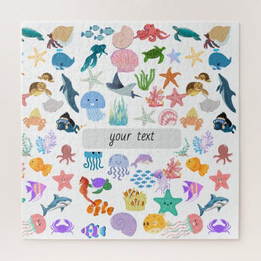 Under the Sea, Watercolor Print, Decor Fine Legpuzzel (Verticaal)
