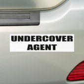 Undercover Agent Bumpersticker (Op auto)