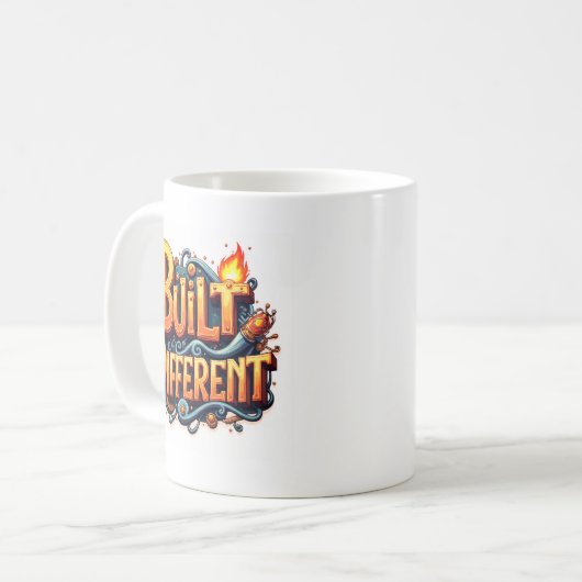 Underdogs Built Different Mug – Motivational Coffe (Devant gauche)