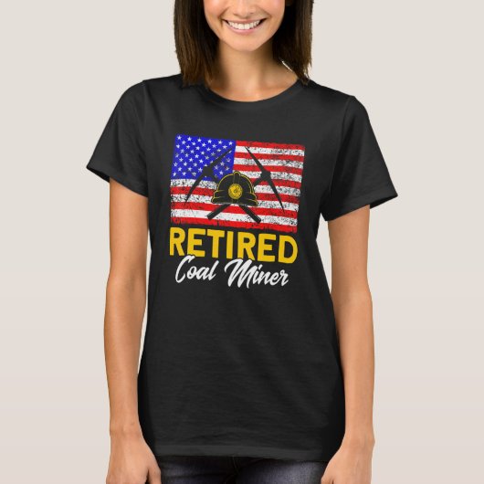 Underground Mining Retired American Coal Miner 1 T-shirt (Voorkant)