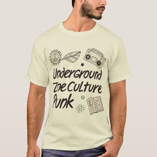 Underground Zine Culture Punk T-shirt (Voorkant)
