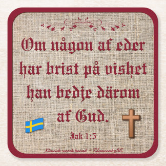 Underlägg — Bonad Vierkante Kartonnen Onderzetter