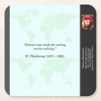 Underlägg — Connect, World Vierkante Kartonnen Onderzetter