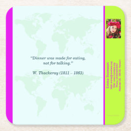 Underlägg — Connect, World Vierkante Kartonnen Onderzetter