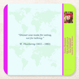 Underlägg — Connect, World Vierkante Kartonnen Onderzetter