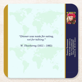 Underlägg — Connect, World Vierkante Kartonnen Onderzetter