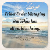 Underlägg — Frihet Vierkante Kartonnen Onderzetter (Voorkant)