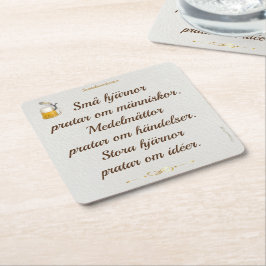 Underlägg — Hjärnor pratar Vierkante Kartonnen Onderzetter