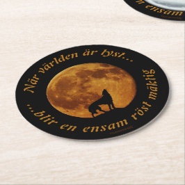 Underlägg — Mäktig röst Ronde Kartonnen Onderzetter