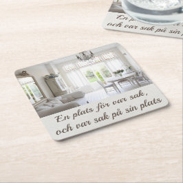 Underlägg — Ordning & reda Vierkante Kartonnen Onderzetter