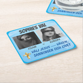 Underlägg — Sophies val Vierkante Kartonnen Onderzetter