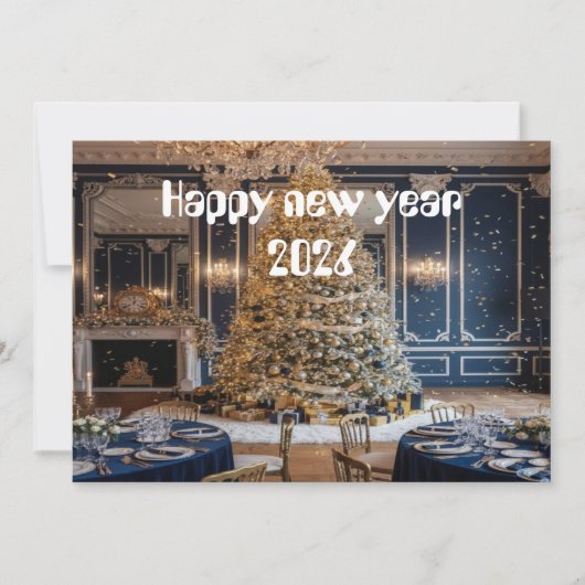 Understated New Year Elegance Card Bedankkaart (Voorkant)