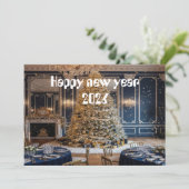 Understated New Year Elegance Card Bedankkaart (Staand voorkant)