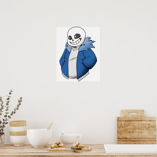 Undertale Sans Vector Poster (Keuken)