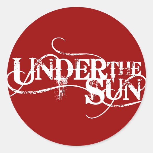 UnderTheSun - Sticker ROOD (Voorkant)