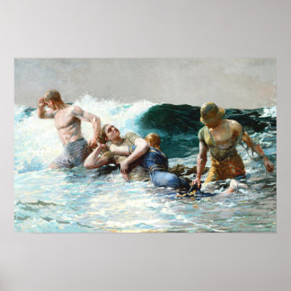 Undertow van Winslow Homer Poster