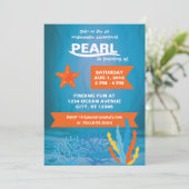 Underwater Adventure Party Uitnodigen Kaart (Staand voorkant)