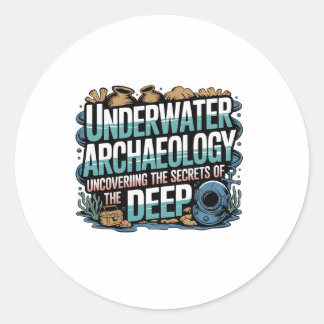  Underwater Archaeology Ronde Sticker