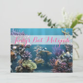 Underwater Bat Mitzvah Uitnodiging (Staand voorkant)