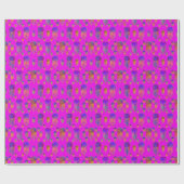Underwater Dancing Rainbows Magenta Cadeaupapier (Vlak)