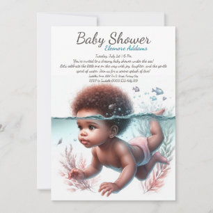Underwater Droom Watercolor Baby Borrel Kaart