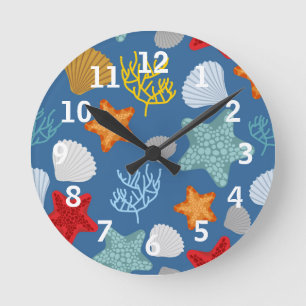 Underwater Life Pattern Ronde Klok