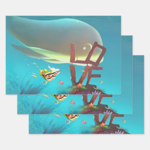 Underwater Love Inpakpapier Vel