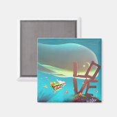 Underwater Love Magneet (Voorkant / Achterkant)