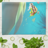 Underwater Love Theedoek (Gevouwen)