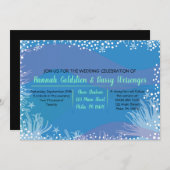 UNDERWATER OCEAN Wedding Invitation Kaart (Voorkant / Achterkant)