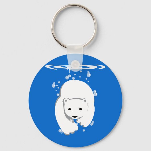 Underwater Polar Bear Sleutelhanger (Voorkant)