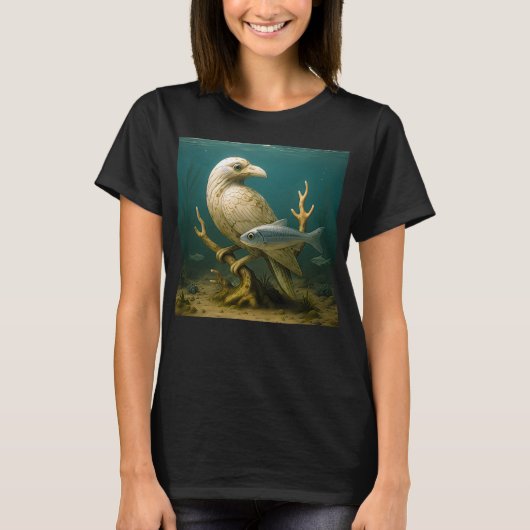Underwater Raven Fantasy T-shirt (Voorkant)