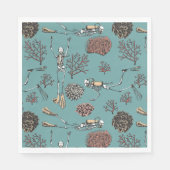 Underwater Teal Skeleton Scuba Diving Paper Servet (Voorkant)
