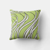 Underwater Wave lime green Kussen (Achterkant)