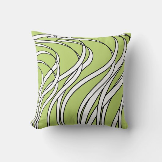 Underwater Wave lime green Kussen (Voorkant)