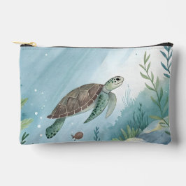 Underwater world with turtle etui