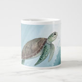 Underwater world with turtle extra grote beker (Voorkant)