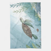 Underwater world with turtle theedoek (Verticaal)