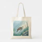 Underwater world with turtle tote bag (Achterkant)