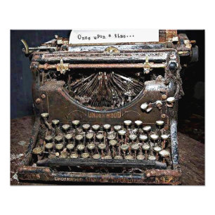 Underwood, oude schrijfmachine foto afdruk