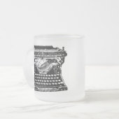 Underwood Typewriter Matglas Koffiemok (Voorkant links)