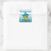 Underwriter Chick #7 Vierkante Sticker (Tas)