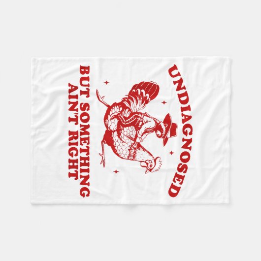 Undiagnosed But Soing Ain't Right Funny Raccoon Ch Fleece Deken (Voorkant (Horizontaal))